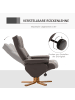 HOMCOM Relaxsessel mit Hocker in Braun 80L x 86B x 99H cm