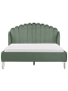 Beliani Doppelbett AMBILLOU in Grün/Gold - (W) 177 x (H) 126 x (L) 214 cm