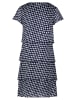 Betty Barclay Stufenkleid mit U-Boot-Ausschnitt in Dunkelblau/Weiß