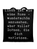 Mr. & Mrs. Panda festivaltasche Spruch Rose Herzschmerz mit Spruch in Schwarz