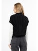 DreiMaster Damen Strick Weste in SCHWARZ