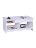relaxdays Couchtisch in Weiß - (B)110 x (H)50 x (T)50 cm