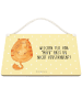 Mr. & Mrs. Panda Deko Schild Katze Mittelfinger mit Spruch in Gelb Pastell
