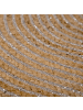 Beliani Geflochtener Teppich AKBELEN in Beige - (W) 140 x (H) 0.6 x (L) 140 cm