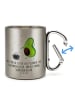 Mr. & Mrs. Panda Thermobecher Avocado Tanzen mit Spruch in Silber