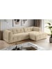 Inn.Furn Sofa beige Webstoff 292 x 161 cm, Ecksofa 5-Sitzer, L-Sofa Ottomane rechts