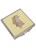 Mr. & Mrs. Panda Handtaschenspiegel quadratisch Papa Bär ohne Sp... in Gelb Pastell