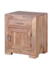 FineBuy Nachttisch in Braun / Akazie / 50x40x60