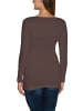 Alkato Alkato Damen Langarm Longshirt Langarmshirt in braun Modell 1