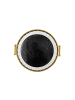 COFI 1453 Gemusterte Serviertabletten aus Edelstahl mit eleganten Griffen in Silber/Gold