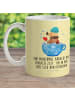 Mr. & Mrs. Panda Tasse Nachtfalter Schaumbad mit Spruch in Gelb Pastell