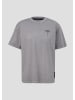 QS T-Shirt kurzarm in Grau