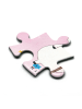 Mr. & Mrs. Panda Puzzle Einhorn  ohne Spruch in Rot Pastell