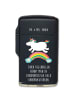 Mr. & Mrs. Panda Feuerzeug Einhorn Regenbogen mit Spruch in Schwarz