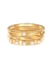 Elli Ring 925 Sterling Silber Ring Set in Gold