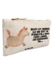Mr. & Mrs. Panda Schminktasche Pferd Springen mit Spruch in Weiß