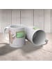 Mr. & Mrs. Panda Kaffeetasse Dozentin Herz ohne Spruch in Grau Pastell