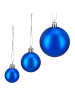 relaxdays 100-tlg. Weihnachtskugeln Set in Blau