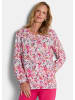 GOLDNER Spitzenbluse Druckbluse mit floralem Design in bunt / gemustert