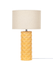 Beliani Tischleuchten BALONNE in Gelb/Beige - (W) 28 x (H) 49 x (L) 28 cm