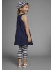 Kidsworld Kleid, Leggings & Haarband in marine-weiß