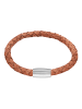 Steel_Art Herrenarmband Lederarmband Jaron in cognac