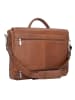 Plevier 400er Serie Aktentasche Leder 40 cm Laptopfach cognac