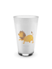 Mr. & Mrs. Panda Latte Macchiato Glas Sternzeichen Löwe ohne Spruch in Transparent