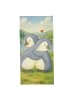 Mr. & Mrs. Panda Sporthandtuch Pinguine Kuscheln Design ohne Spruch in Grau Pastell