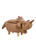 Beliani Tierhocker TRICERATOPS in Braun - (W) 92 x (H) 56 x (L) 42 cm