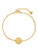 Adeliás Damen Armband aus Edelstahl 17 cm in gold