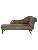 Beliani Chaiselongue NIMES in Braun - (W) 169 x (H) 79 x (L) 65 cm rechtsseitig