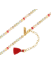 Yokoamii Kette aus Messing mit Muschelkernperle in multicolor