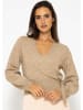 SASSYCLASSY Oversize Strick-Cardigan in Taupe