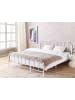 Beliani Doppelbett MAURESSAC in Weiß - (W) 185 x (H) 94 x (L) 206 cm