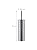 relaxdays WC Bürste in Silber - (H)38 x Ø9,5 cm