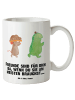 Mr. & Mrs. Panda Becher Schildkröte Maus mit Spruch in Weiß