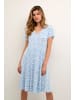 Kaffe Kleid KAmolly Regular fit in Blue / Chalk Flower Print