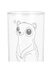 Mr. & Mrs. Panda Wasserglas Plumplori Glücklich mit Spruch in Transparent
