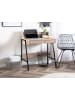 Beliani Schreibtisch BROXTON in Braun/Schwarz - (W) 77 x (H) 89 x (L) 46 cm
