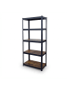 relaxdays 2 x Schwerlastregal in Schwarz/ Braun - (B)60 x (H)180 x (T)30 cm