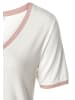 LASCANA V-Shirt in creme-rosa