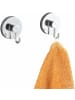 Wenko Vacuum-Loc Haken, 2er Set in Silbern, (B) 6 x (H) 6,7 x (L) 5 cm