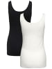 JACQUELINE de YONG Tank Top 2-er Stück Pack Ärmelloses Basic Shirt Set JDYAVA in Schwarz-3