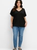 sheego T-Shirt in schwarz