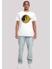 F4NT4STIC T-Shirt Looney Tunes Daffy Duck Dotted Cartoon Logo in weiß