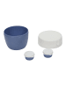 koziol Lunchboxen BENTOBOX L für Salate und Dressings in Blau, 14 x 13 x 14 cm