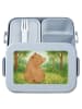 Mr. & Mrs. Panda Bento Box Bär Schulterblick Design ohne Spruch in Blau Pastell