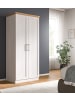 Inn.Furn Kleiderschrank weiß Lärche, Eiche Artisan 2-türig 84 cm im Landhaus-Stil