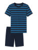 Schiesser Kurzer Schlafanzug Basic Kids in Blau